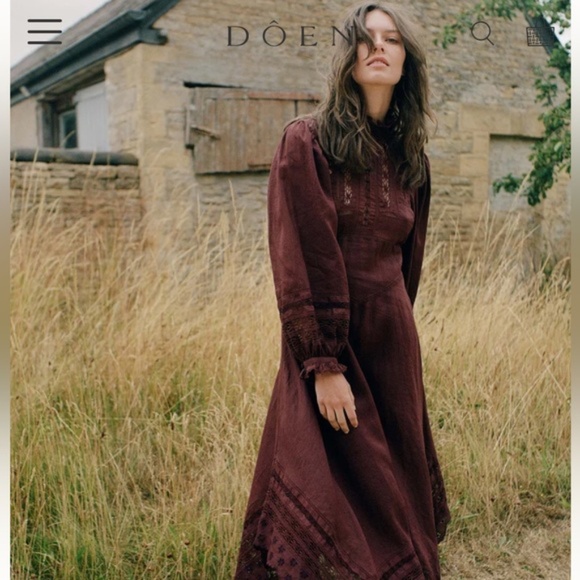 DOEN Dorielle Dress Antique Walnut Size XS - Picture 12 of 16